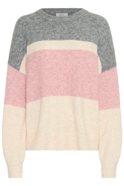 B Young Byomea Round Neck Jumper | Pale Mauve Mix