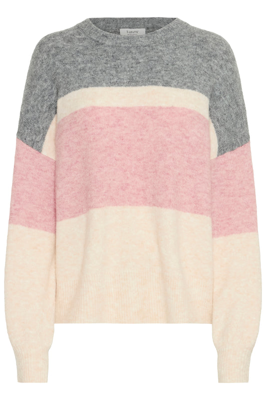 B Young Byomea Round Neck Jumper | Pale Mauve Mix