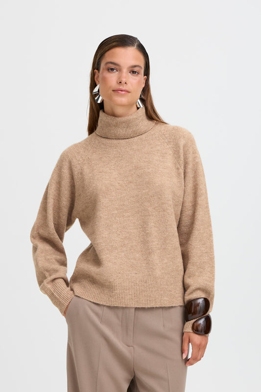 B Young Monna Rollneck | Walnut Melange