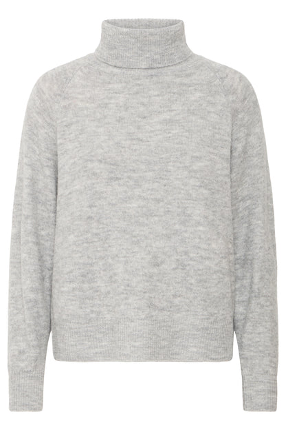 B Young ByMonna Rollneck | Mid Grey Melange