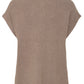 B Young Orla Zipper Vest | Walnut Melange