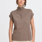 B Young Orla Zipper Vest | Walnut Melange