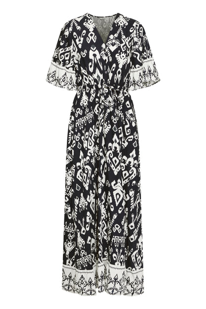 B Young Byjasmina  Long Dress | Black Eth Mix