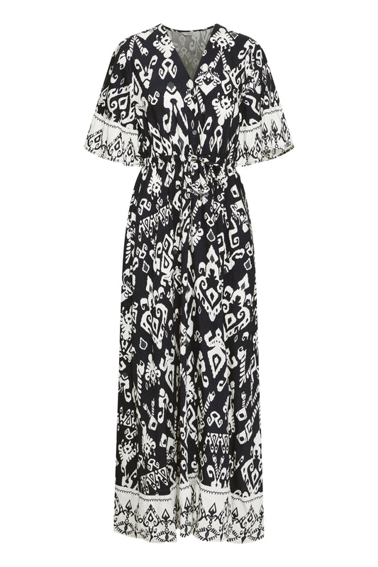 B Young Byjasmina  Long Dress | Black Eth Mix