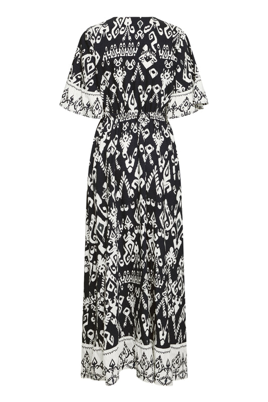 B Young Byjasmina  Long Dress | Black Eth Mix