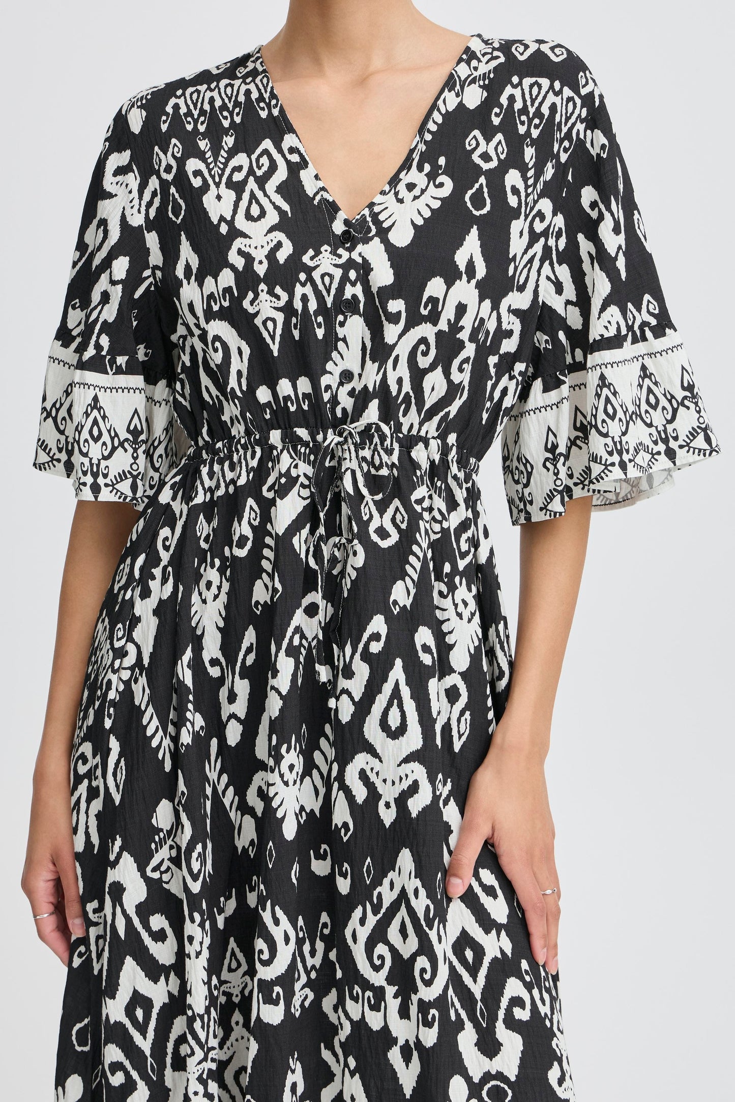 B Young Byjasmina Long Dress | Black Eth Mix