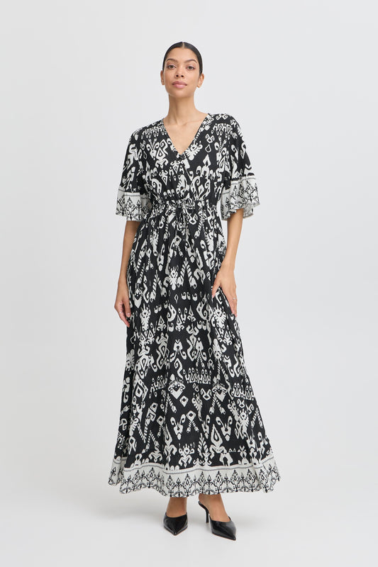 B Young Byjasmina Long Dress | Black Eth Mix