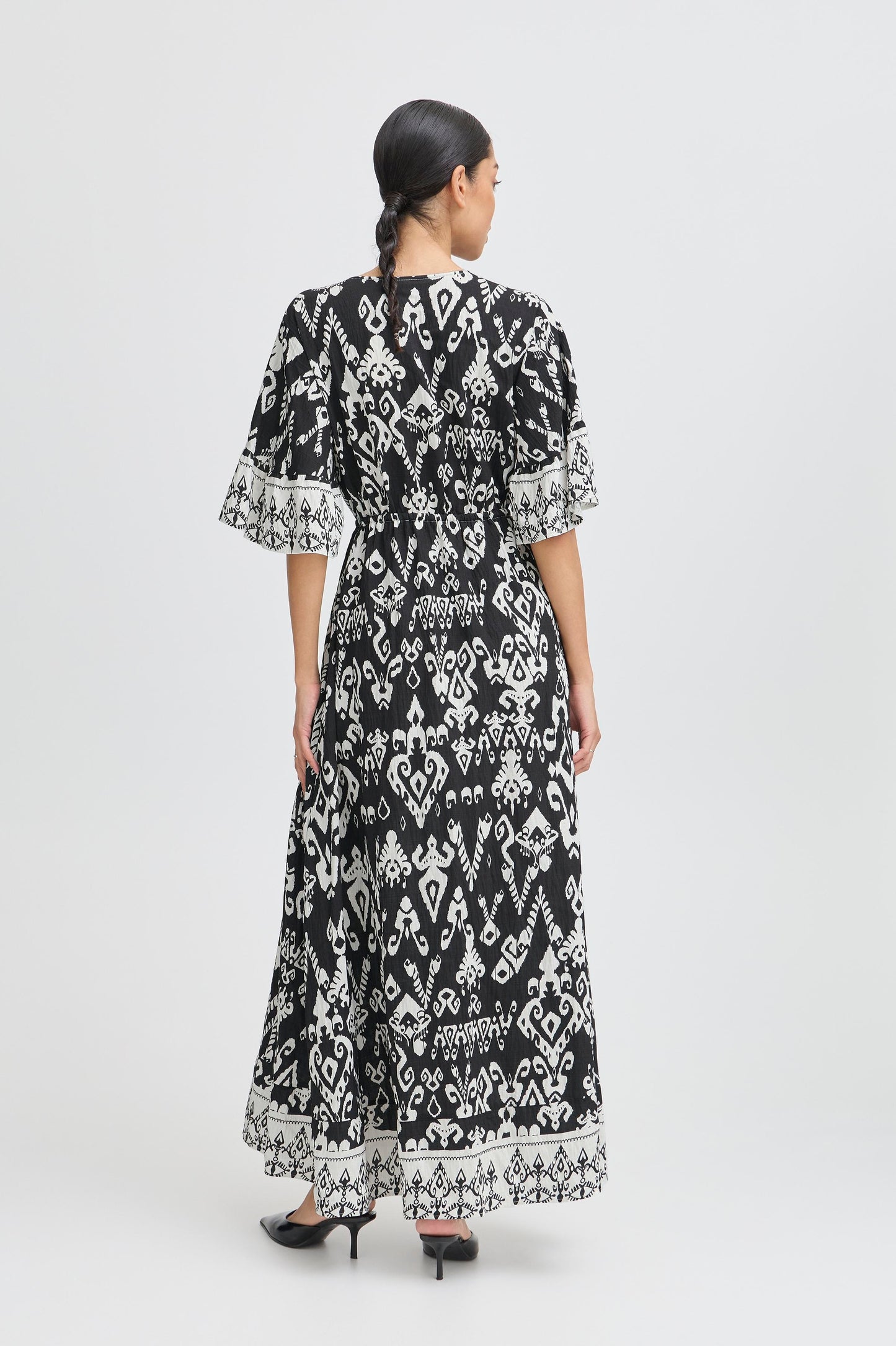 B Young Byjasmina  Long Dress | Black Eth Mix