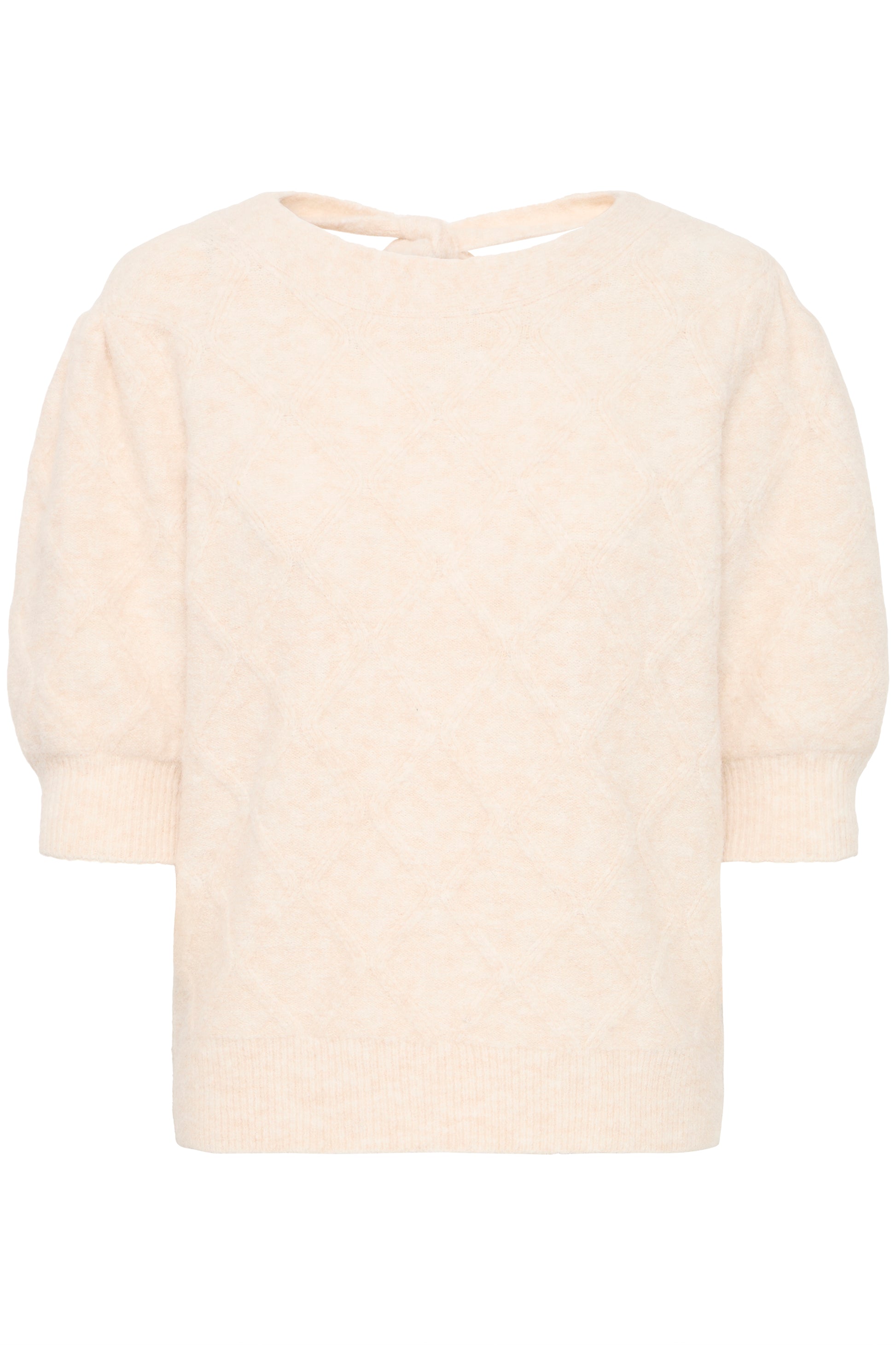 B Young ByOmea Bow Jumper | Birch Melange