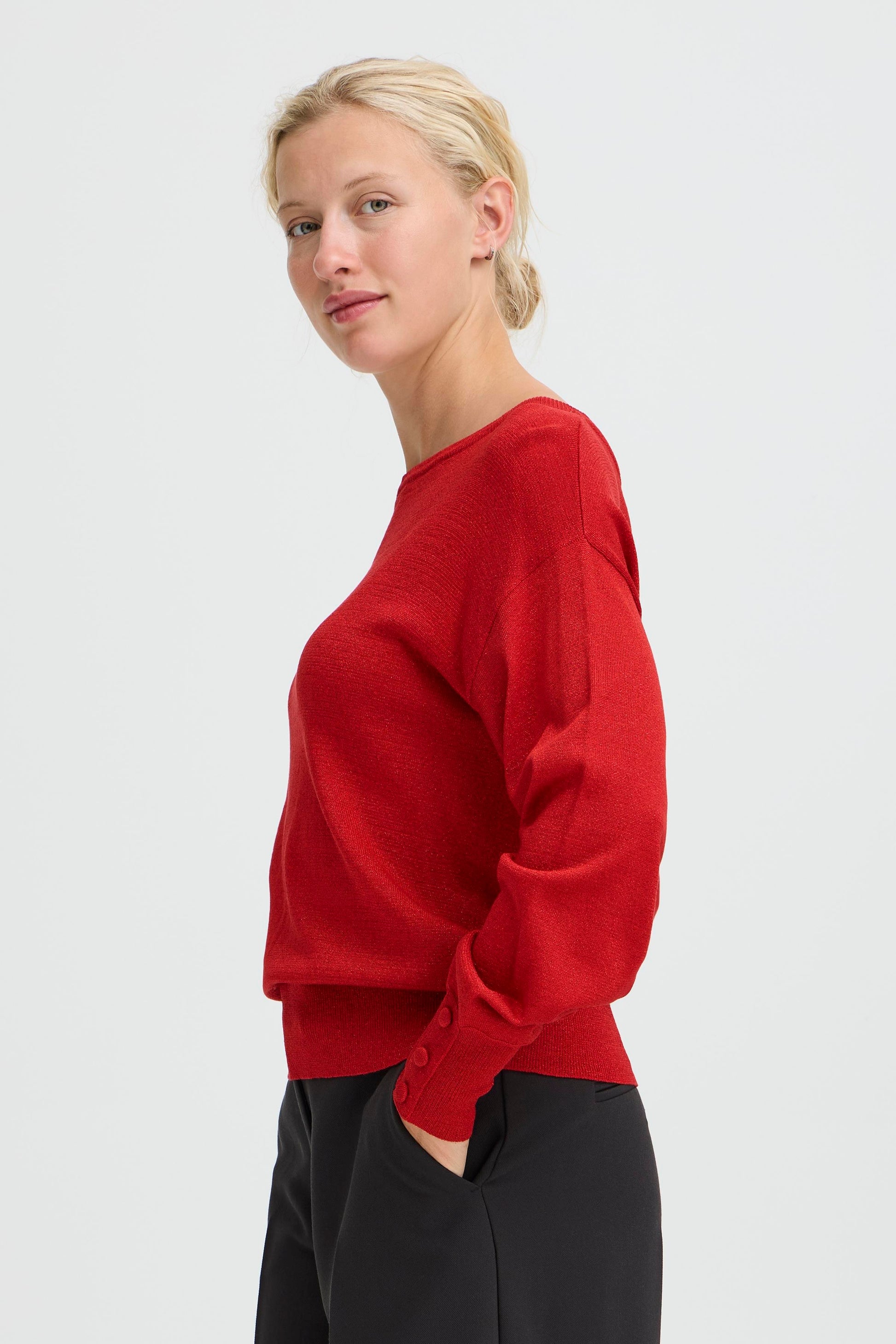 B Young Bymobbe Boatneck Jumper | Barbados Cherry