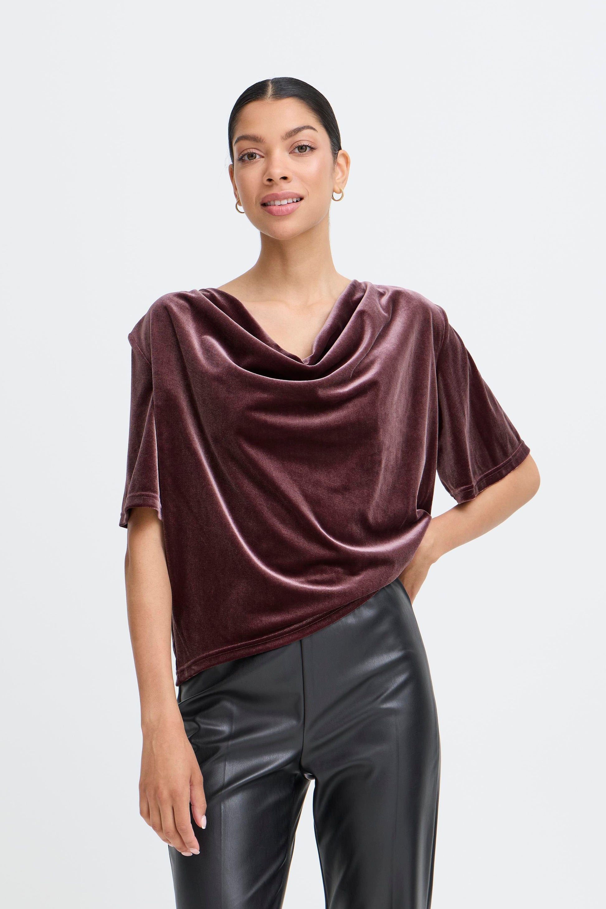 B Young Byperlina Draping Blouse | Fudge
