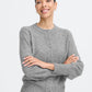 B Young Byomea Rhinestone Cardigan | Mid Grey Melange