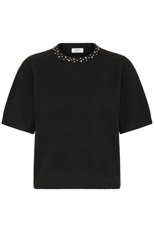 B Young Byomea Rhinestone Shirt Sleeve Jumper | Meteorite