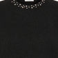 Byomea Rhinestone Short Sleeve Jumper | Meteorite
