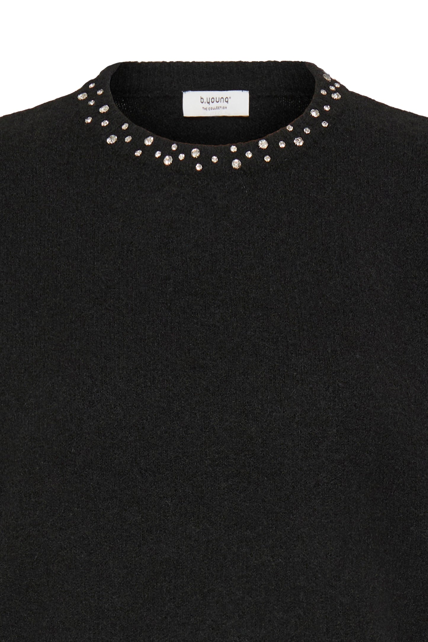 Byomea Rhinestone Short Sleeve Jumper | Meteorite