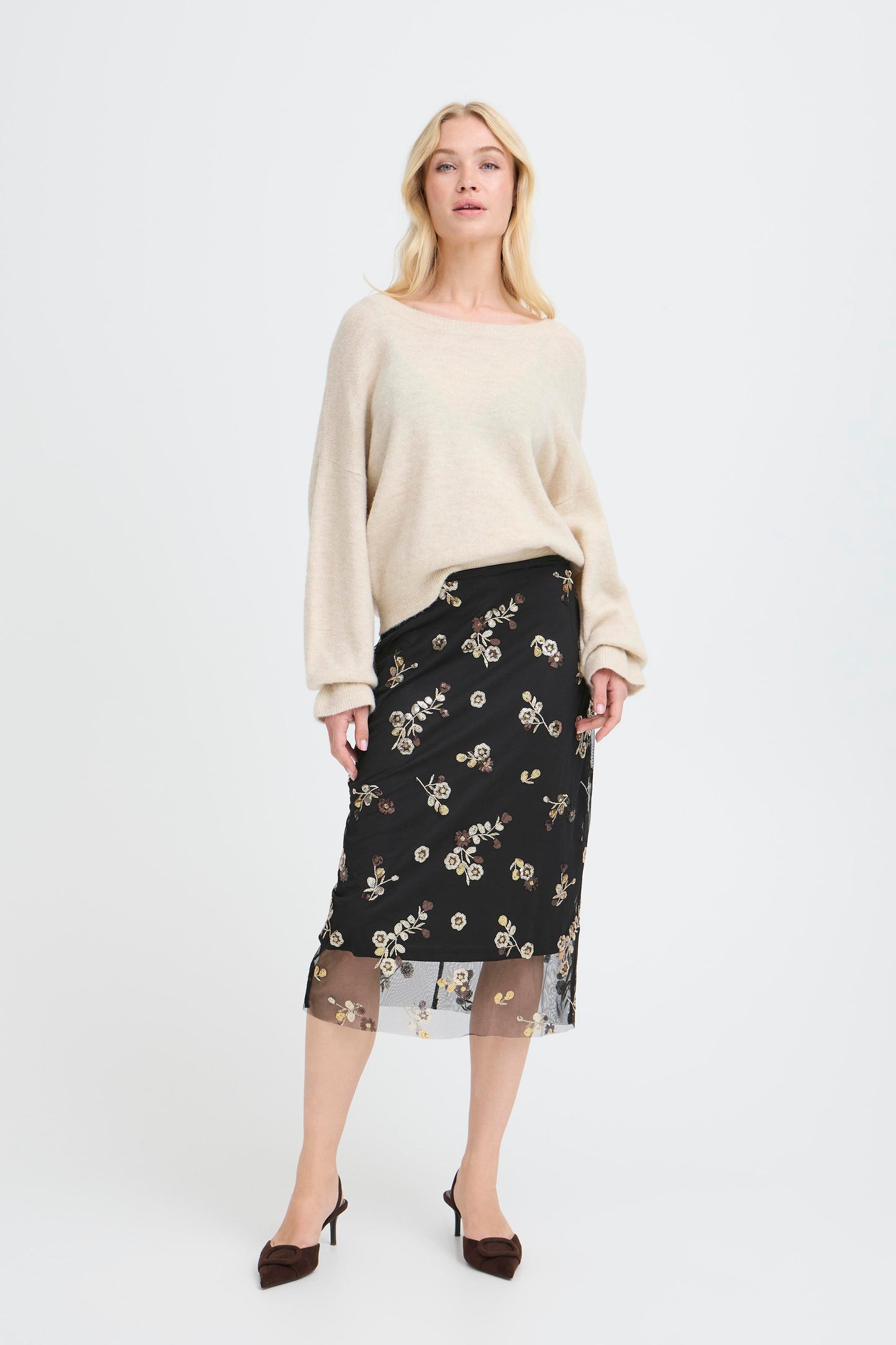 B Young Byrenaz Pencil Skirt | Meteorite