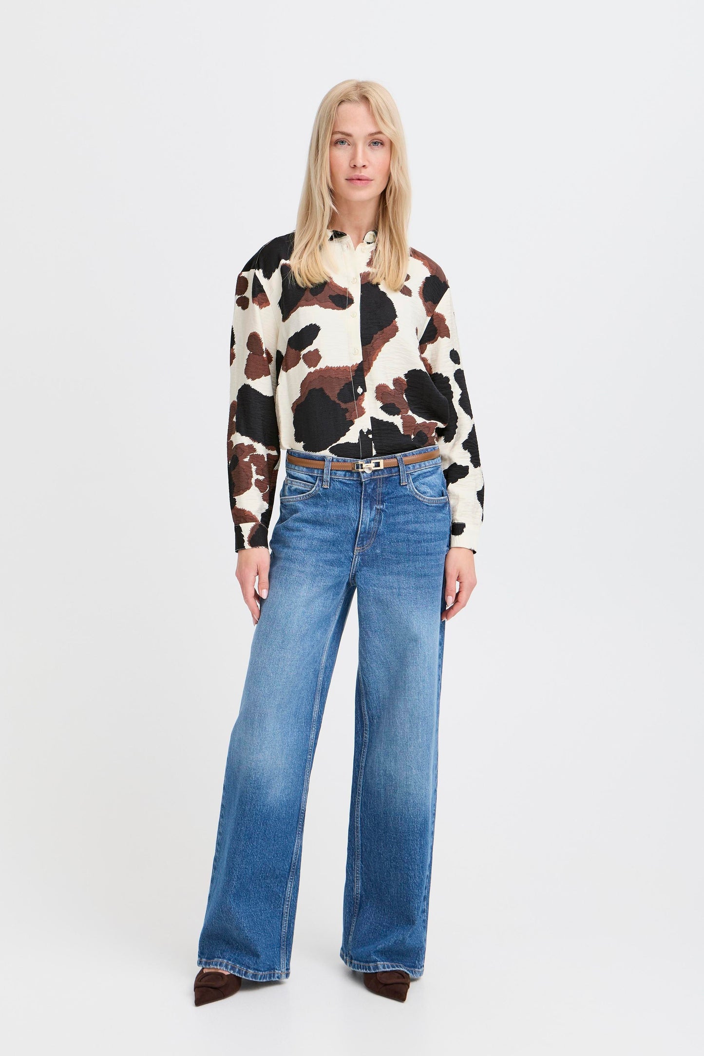 B Young Ihamma Shirt | String Cow Print