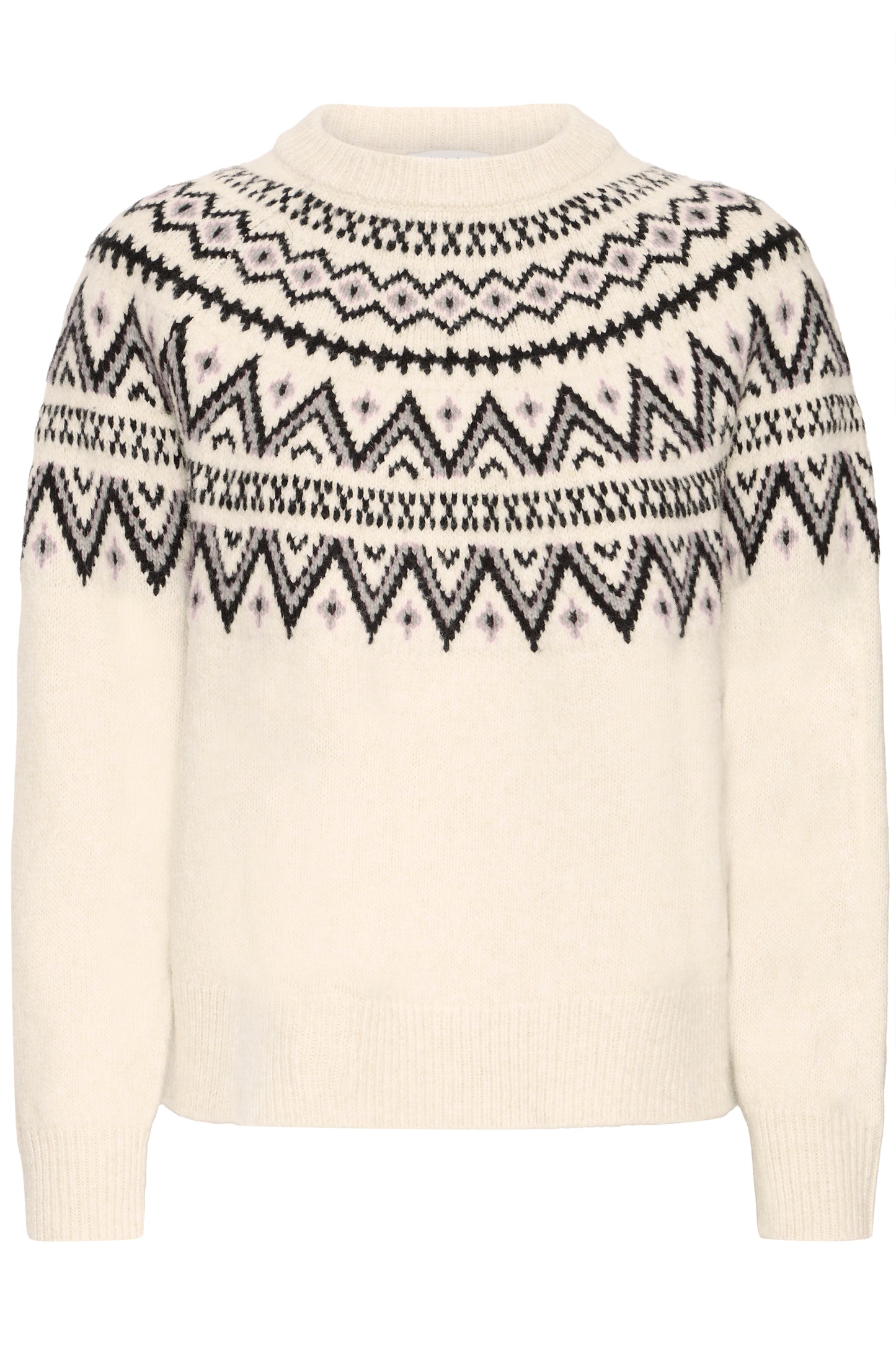 Byohelle Jacquard Jumper | Oatmeal Melange