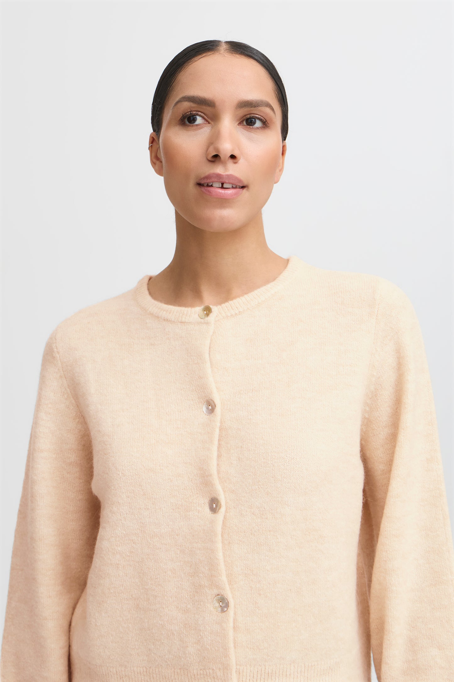 Bynimma Plain Cardigan | Oatmeal Melange