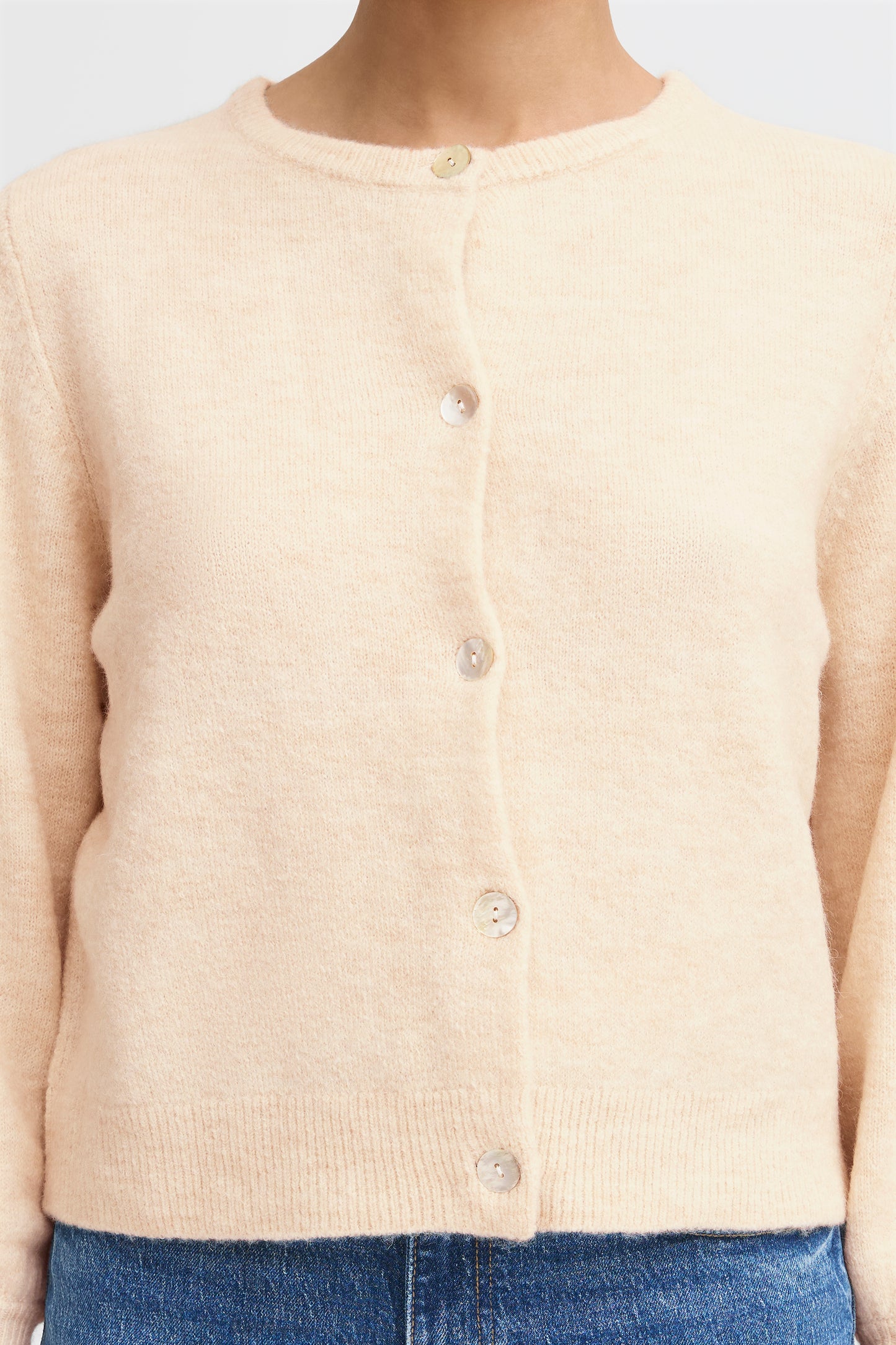 Bynimma Plain Cardigan | Oatmeal Melange