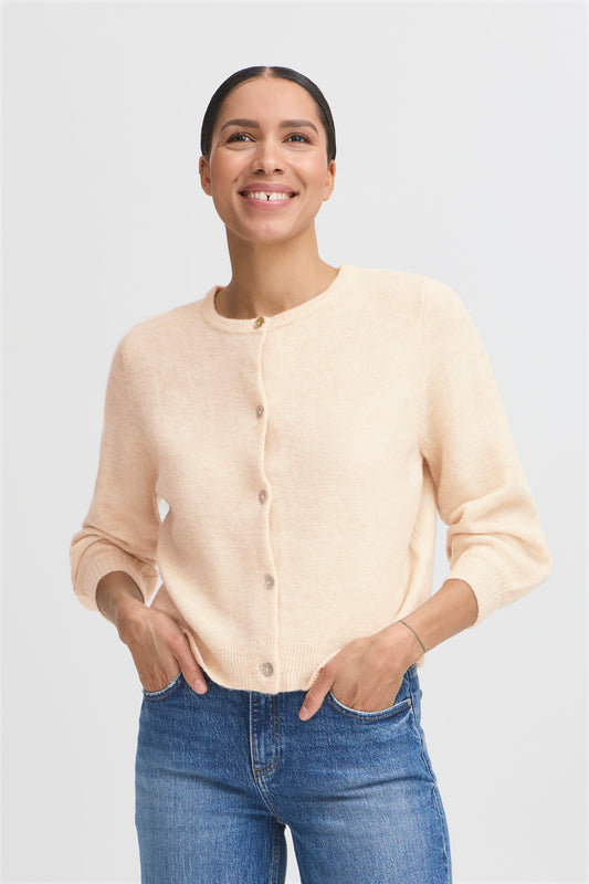 B Young Bynimma Plain Cardigan | Oatmeal Melange