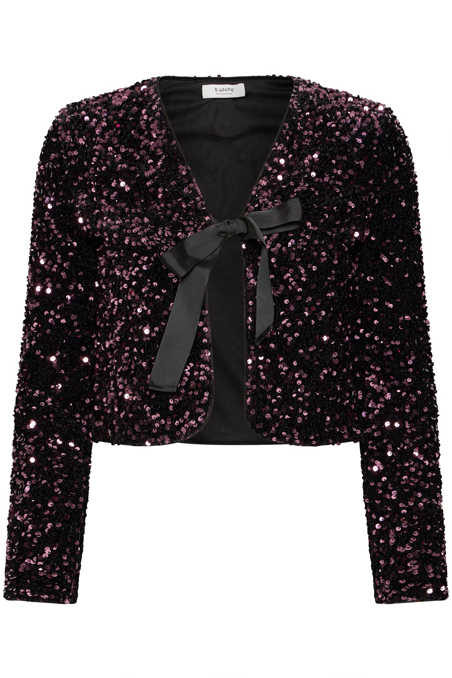 B Young Bypaillet V Bow Jacket | Fudge Sequin Mix