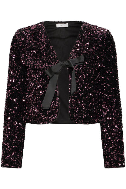 B Young Bypaillet V Bow Jacket | Fudge Sequin Mix