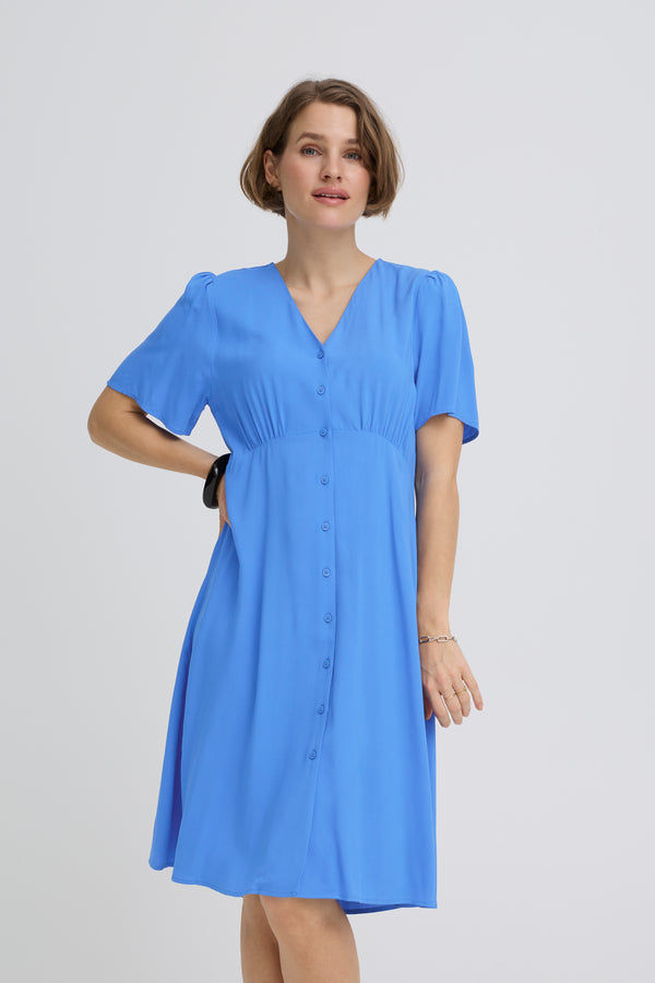 B Young Short Mmjoella Short V-Neck Dress | Nebula Blue
