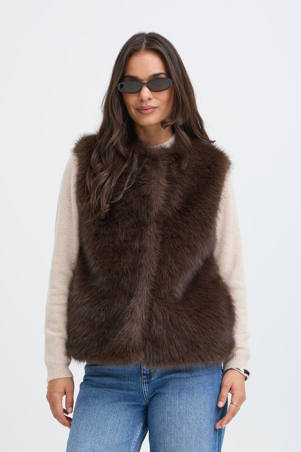 B Young Cesille Waistcoat | Java Melange