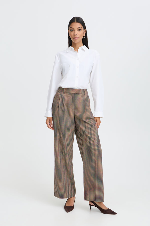 B Young Estolo Trousers | Sepia Check