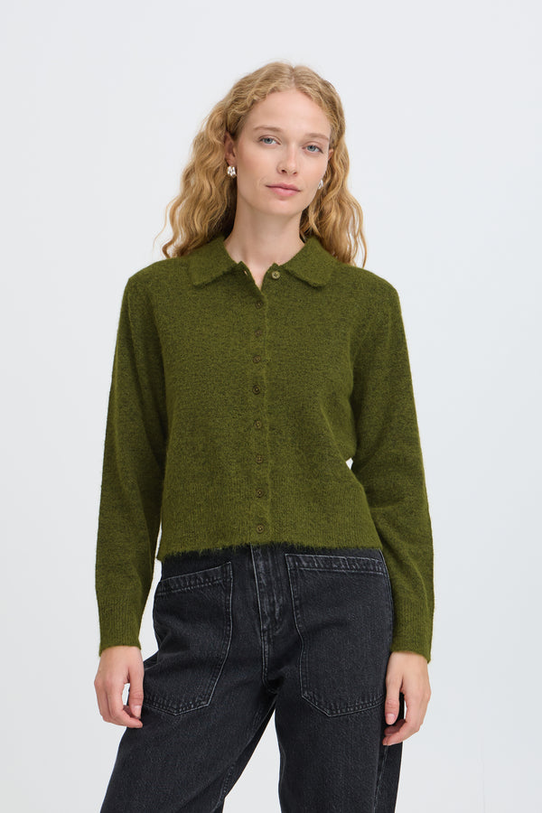 B Young Minua Cardigan | Avocado Melange