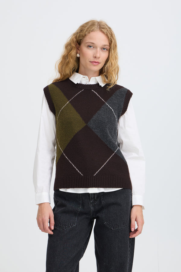 B Young Osmilla Slipover | Java Melange Argyle