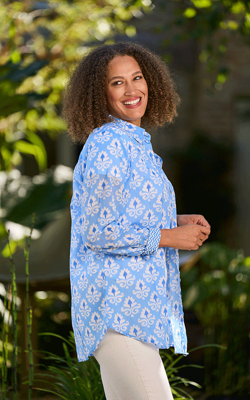 Porto Cotton Shirt (BF Fit) | Pale Blue