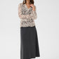Part Two Sandi Blouse | Whitecap Gray Flower Bouquet