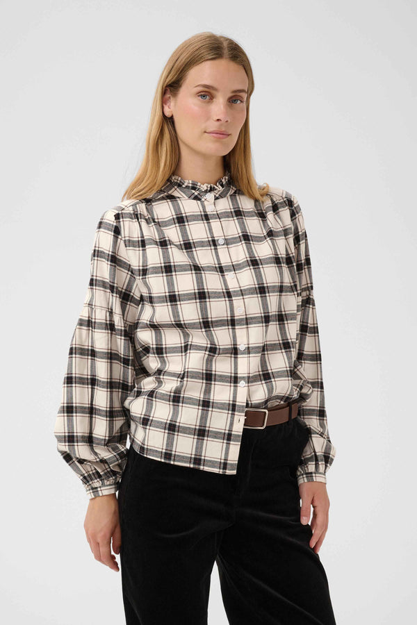 Samilla Shirt | Dark Navy/Mole Check