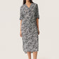 Soaked in Luxury Zaya Dress | Black Stroke Print