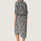Soaked in Luxury Zaya Dress | Black Stroke Print
