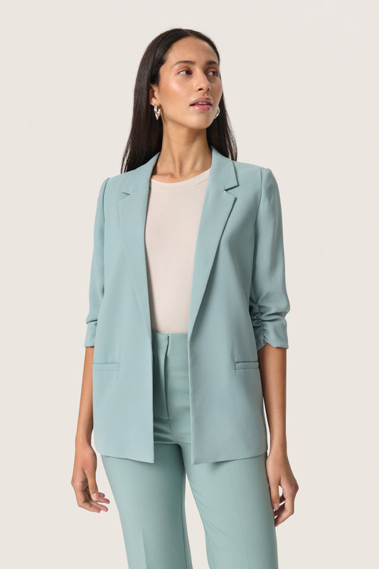 Soaked in Luxury Shirley Blazer | Silver Blue