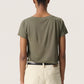 Soaked In Luxury Columbine V-Neck T-Shirt | Grape Leaf