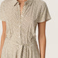 Soaked in Luxury Arjana Maxi Dress | Khaki Green & White Dot
