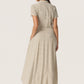 Soaked in Luxury Arjana Maxi Dress | Khaki Green & White Dot