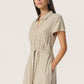 Soaked in Luxury Arjana Maxi Dress | Khaki Green & White Dot