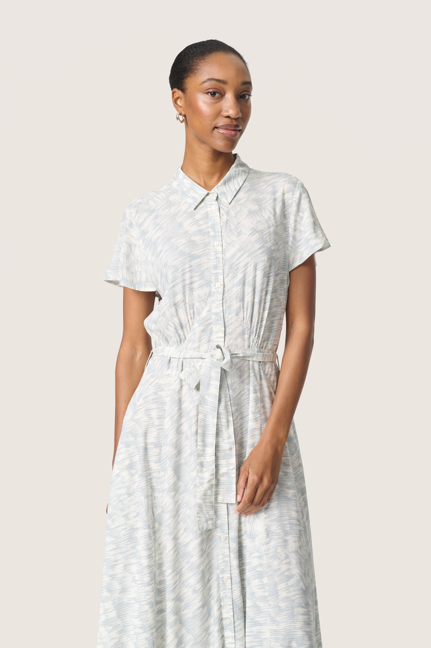 Soaked in Luxury Arjana Maxi Dress | Silver Blue Stoke