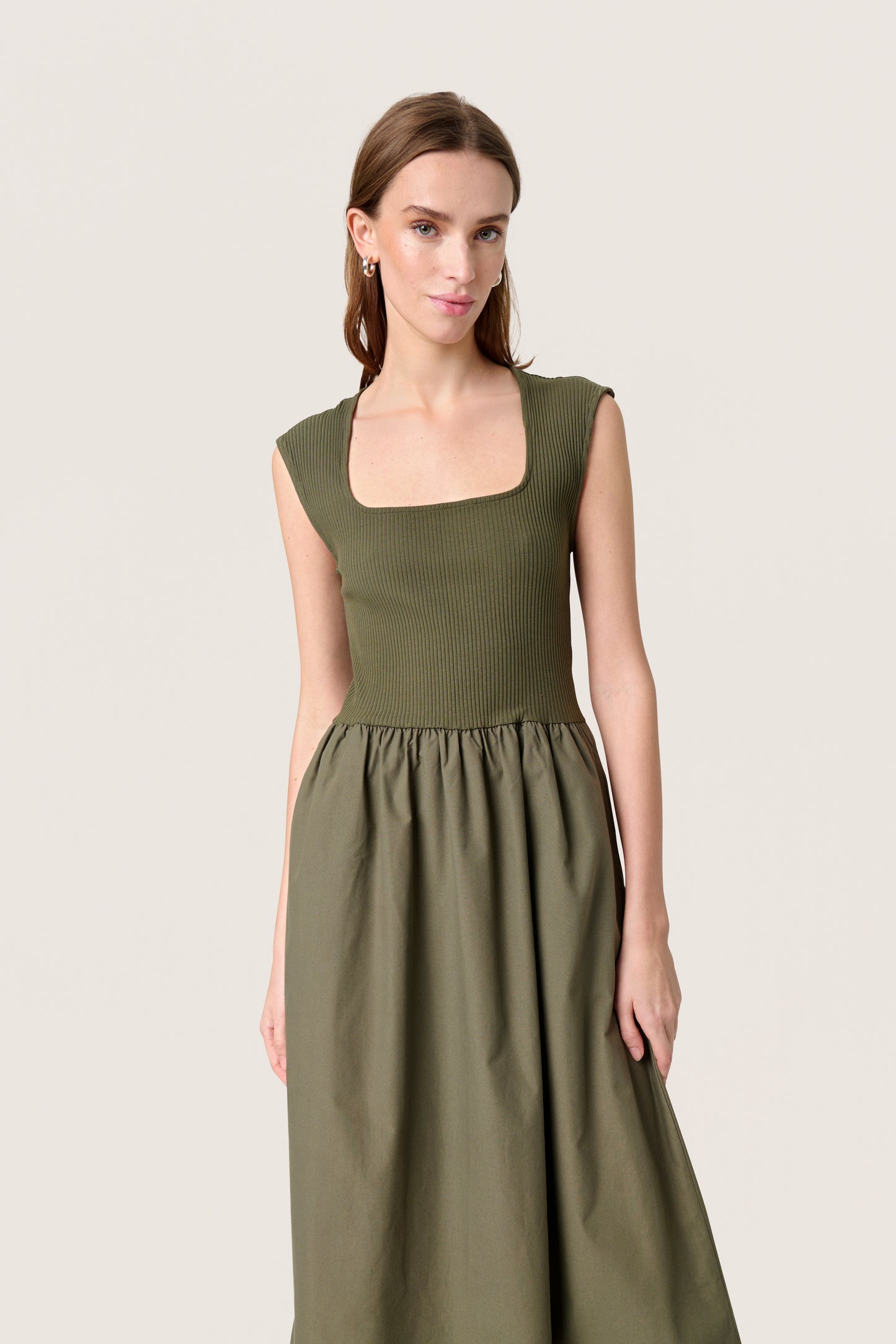 Soaked in Luxury Simone Phoebe Dress | Grape Leaf