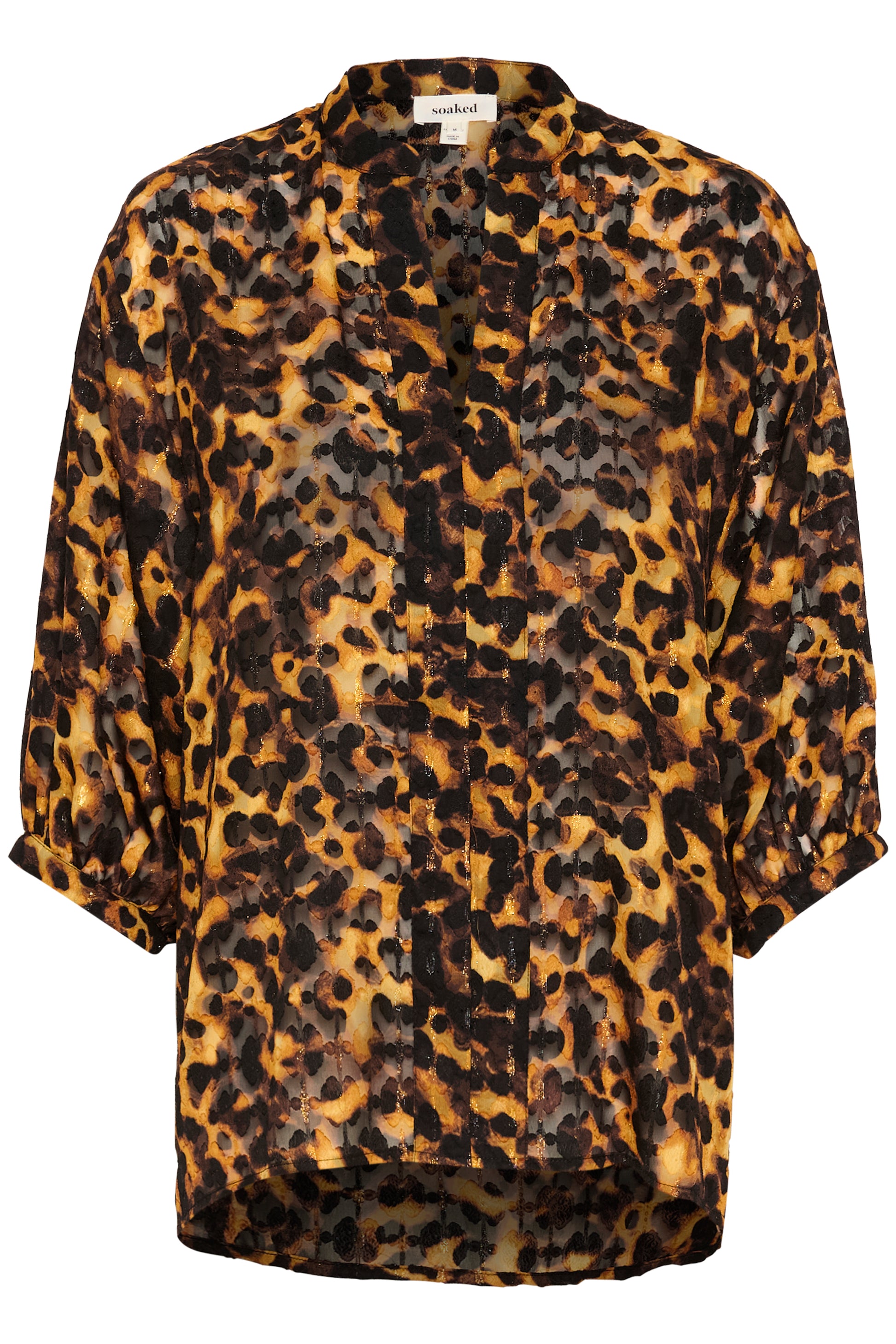 Soaked in Luxury Gunvy Amily Blouse | Tortoise Print