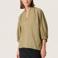 Soaked in Luxury Kettie Amily Blouse | Covert Green
