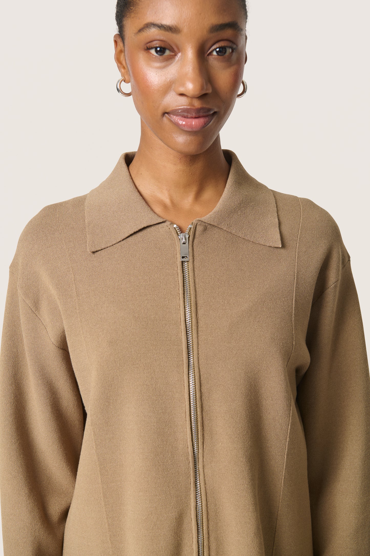 Soaked in Luxury Lidya Zipped Cardigan | Elmwood