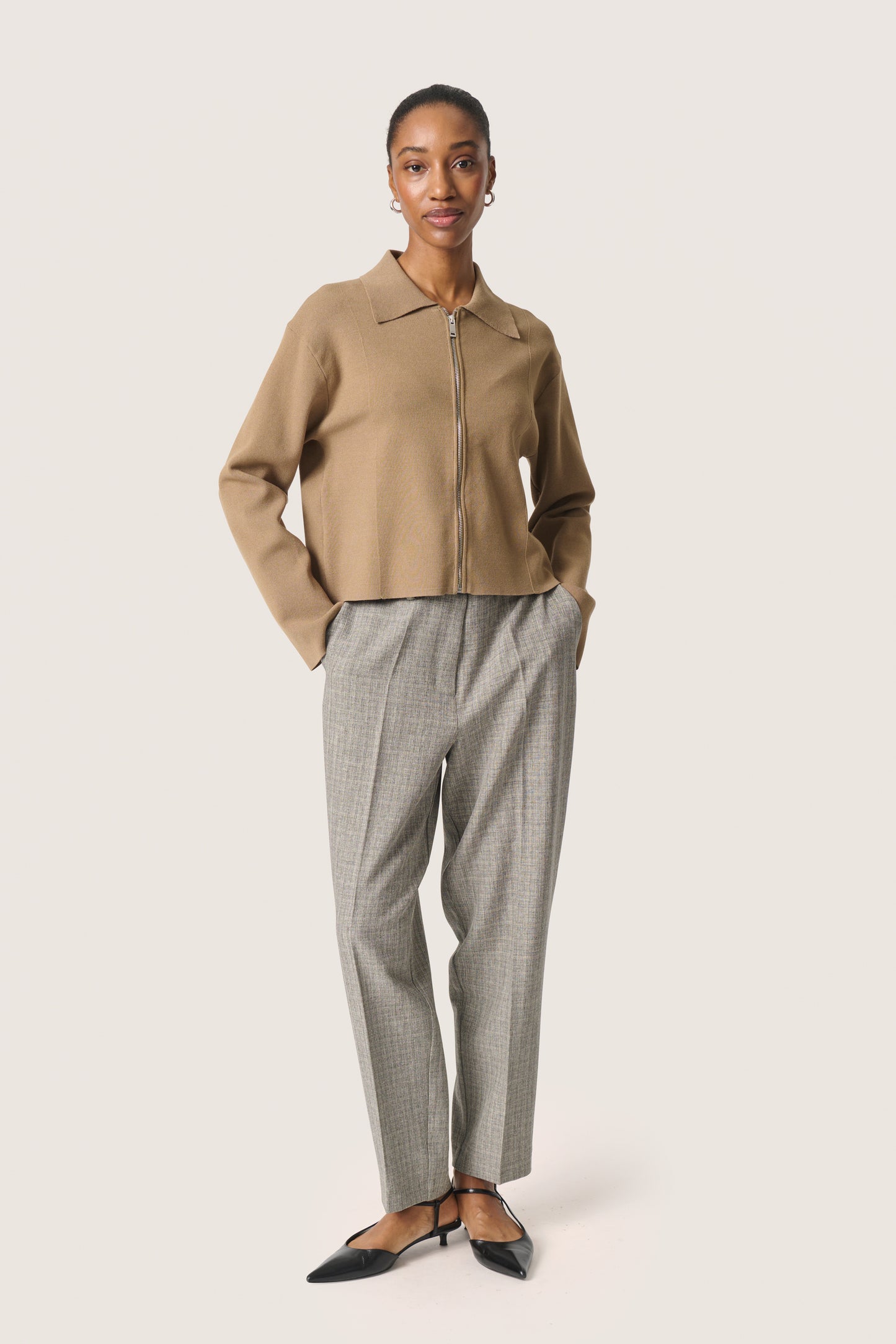 Soaked in Luxury Lidya Zipped Cardigan | Elmwood