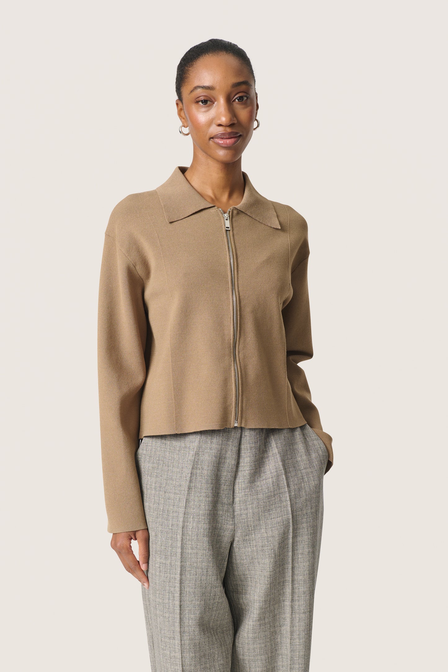 Soaked in Luxury Lidya Zipped Cardigan | Elmwood
