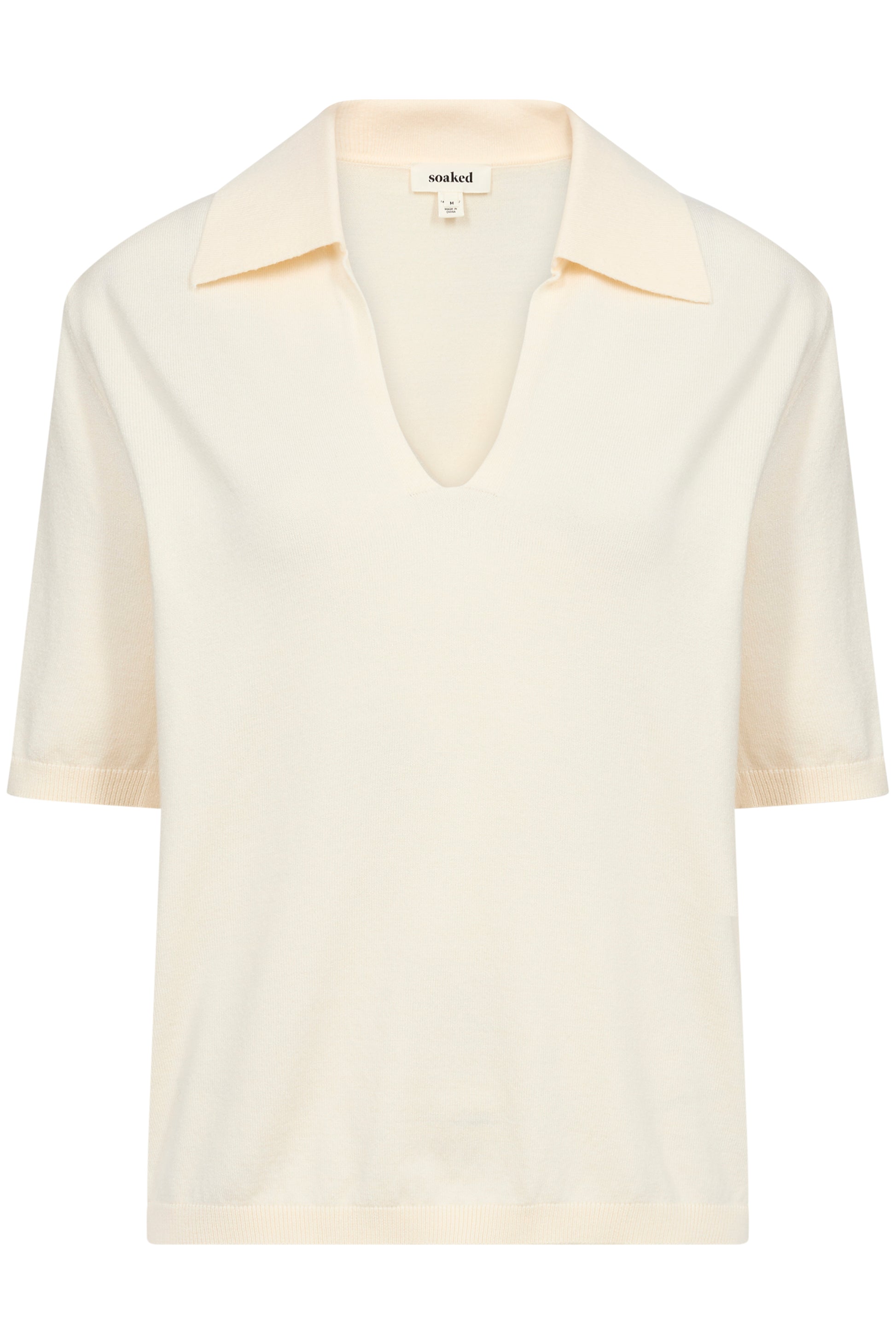Soaked in Luxury Spina Polo Pullover | Whisper White
